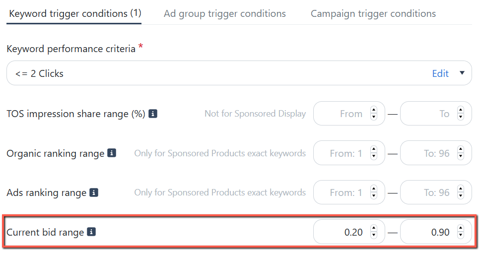 Add Current Bid to Criteria profiles